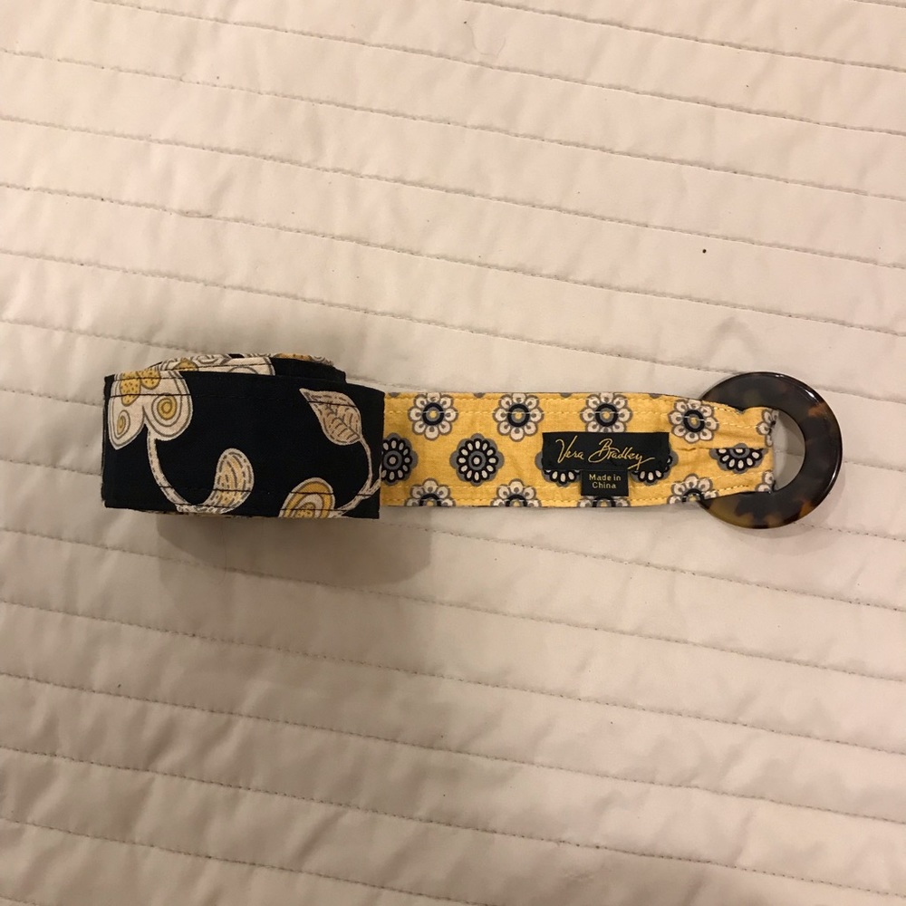 PRIVATELY SOLD!!! Vera Bradley multicolor fabric double face round buckle belt. - Picture 4 of 9